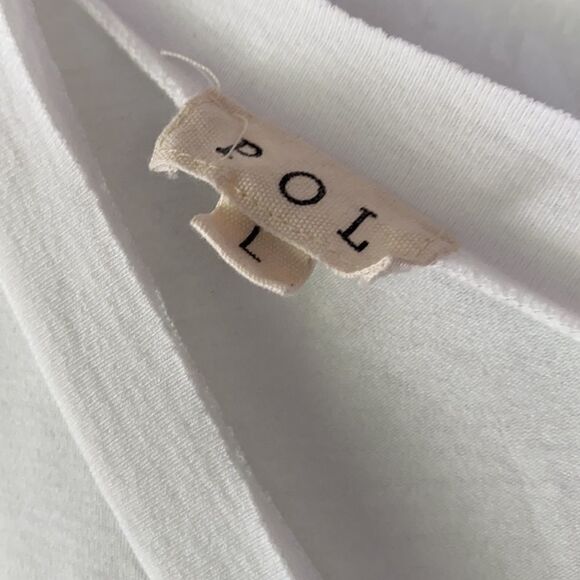 Brand New Pol V Neck Taupe, Cream Large Shirt - Picture 2 of 4